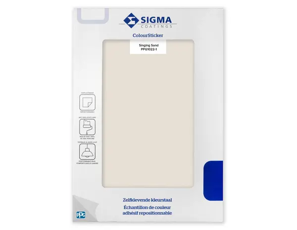 Kleurstaal Sigma ColourSticker Singing Sand PPG1022-1 | Zelfklevende Kleurstaal