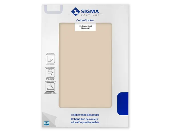 Sigma Sigma ColourSticker Seriously Sand PPG1085-3 | Zelfklevende Kleurstaal