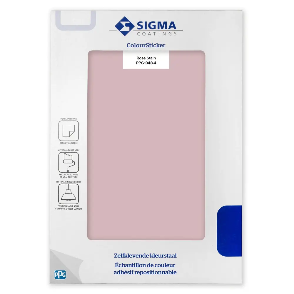 Sigma Sigma ColourSticker Rose Stain PPG1048-4 | Zelfklevende Kleurstaal
