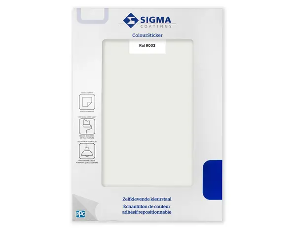 Sigma Sigma ColourSticker RAL 9003 | Zelfklevende Kleurstaal
