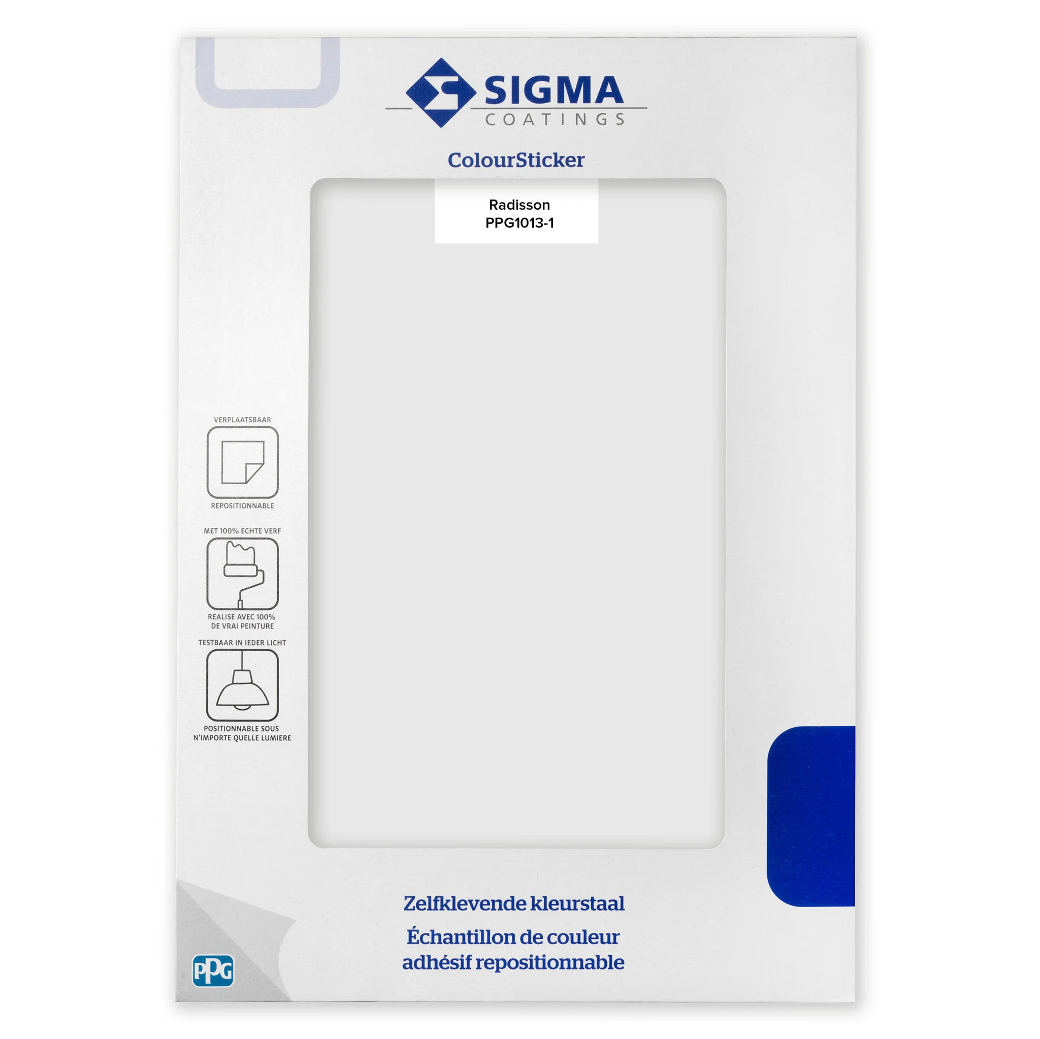 Sigma ColourSticker Radisson PPG1013|1 | Zelfklevende Kleurstaal | 1 ST