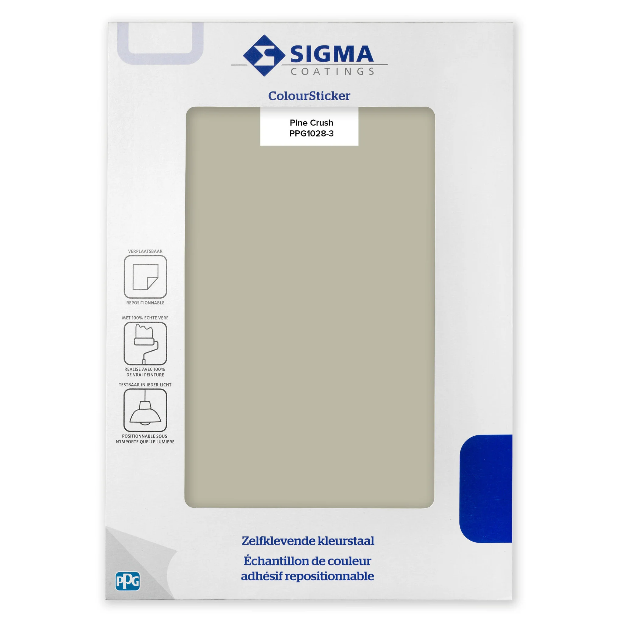 Sigma ColourSticker Pine Crush PPG1028|3 | Zelfklevende Kleurstaal | 1 ST