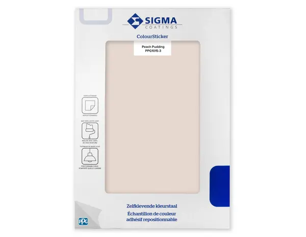 Sigma Sigma ColourSticker Peach Pudding PPG1015-3 | Zelfklevende Kleurstaal