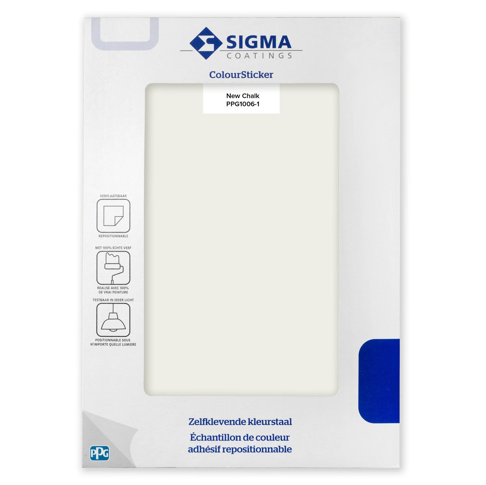 Sigma ColourSticker New Chalk PPG1006|1 | Zelfklevende Kleurstaal | 1 ST