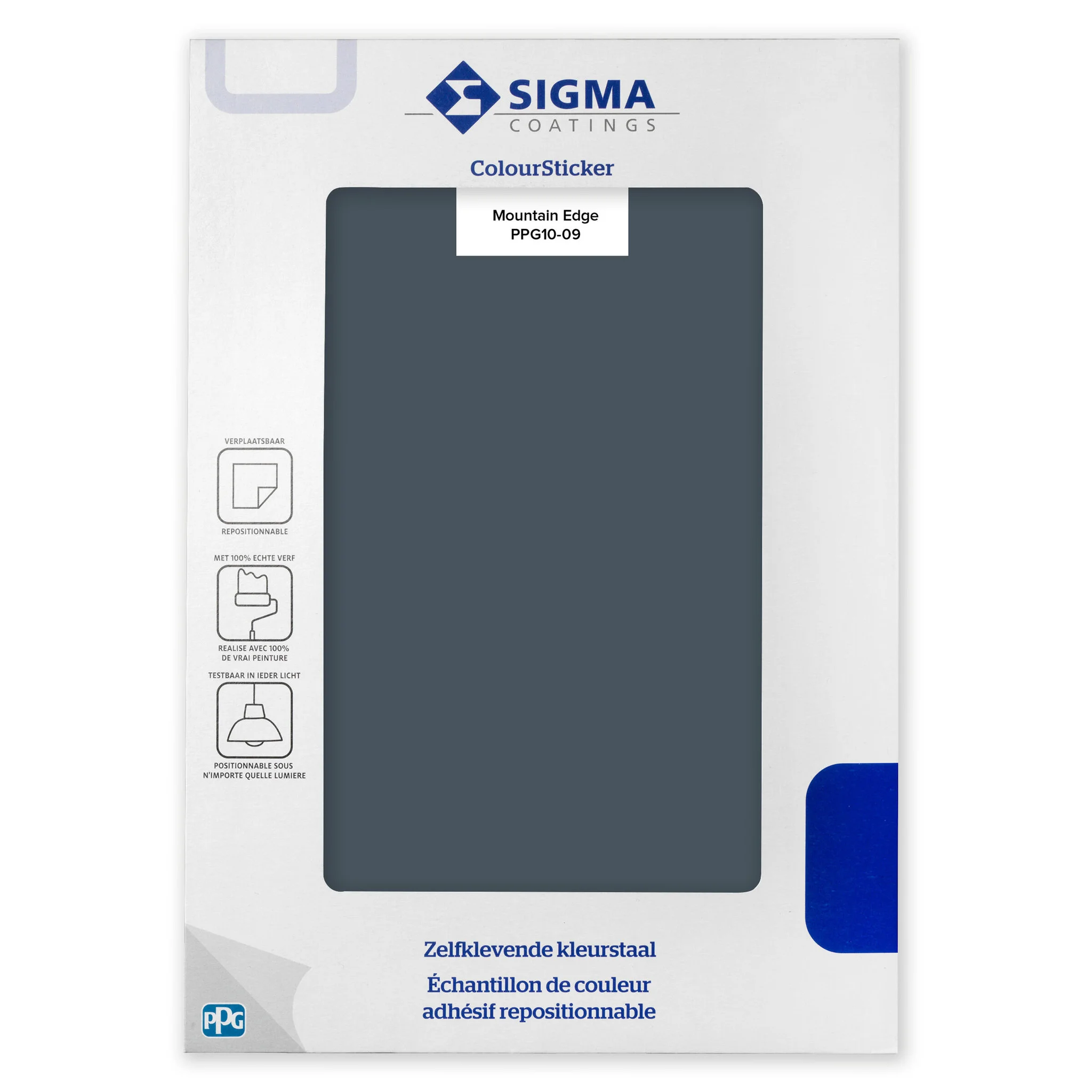 Sigma ColourSticker Mountain Edge PPG10|09 | Zelfklevende Kleurstaal | 1 ST