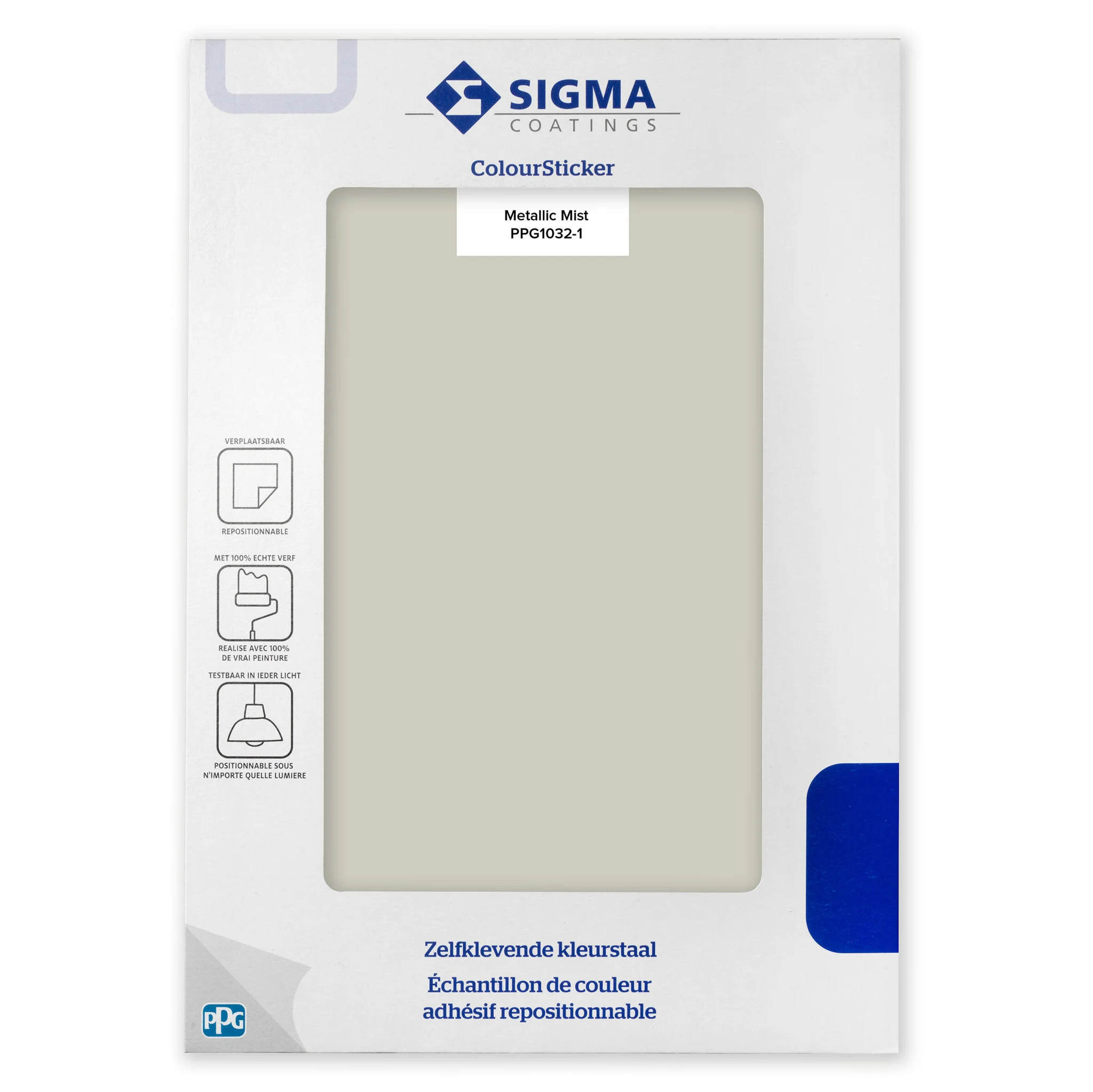 Sigma ColourSticker Metallic Mist PPG1032|1 | Zelfklevende Kleurstaal | 1 ST