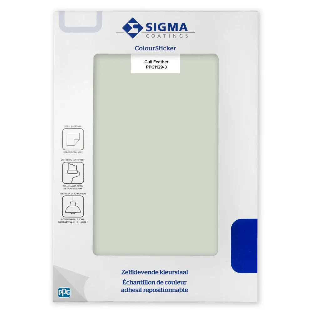 Sigma Sigma ColourSticker Gull Feather PPG1129-3 | Zelfklevende Kleurstaal