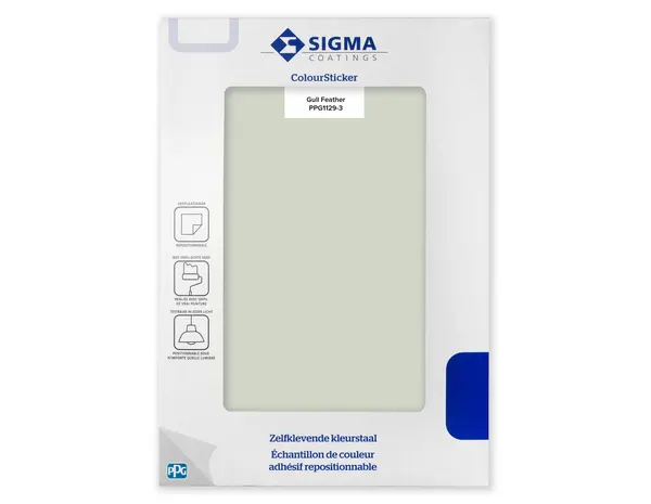 Sigma Sigma ColourSticker Gull Feather PPG1129-3 | Zelfklevende Kleurstaal