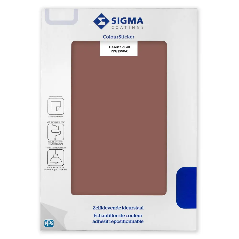 Sigma Sigma ColourSticker Desert Squall PPG1060-6 | Zelfklevende Kleurstaal Sigma Sigma ColourSticker Desert Squall PPG1060-6 | Zelfklevende Kleurstaal