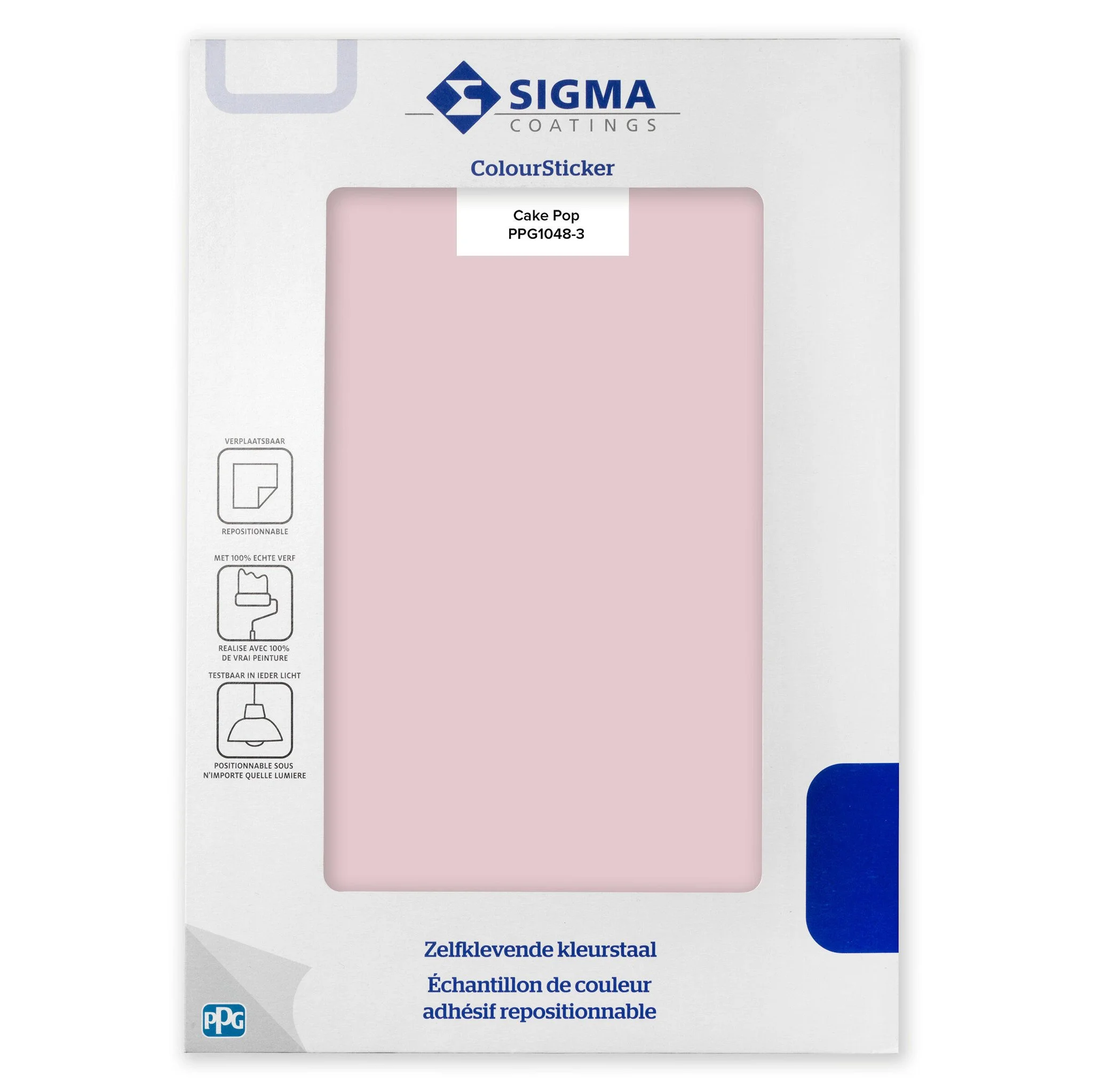Sigma ColourSticker Cake Pop PPG1048|3 | Zelfklevende Kleurstaal | 1 ST