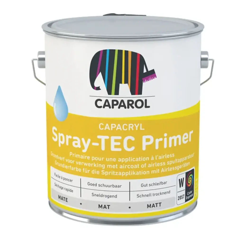 Caparol Capacryl Spray-TEC Primer | Verspuitbare Grondverf Binnen & Buiten