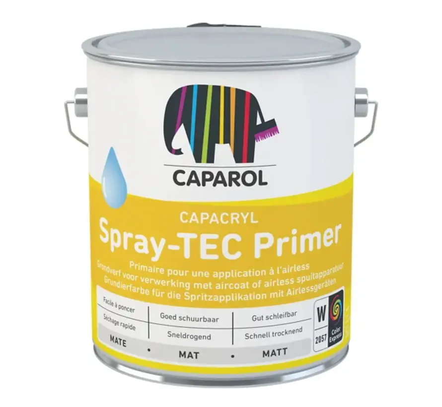 Caparol Capacryl Spray-TEC Primer | Verspuitbare Grondverf Binnen & Buiten - 5 LTR 