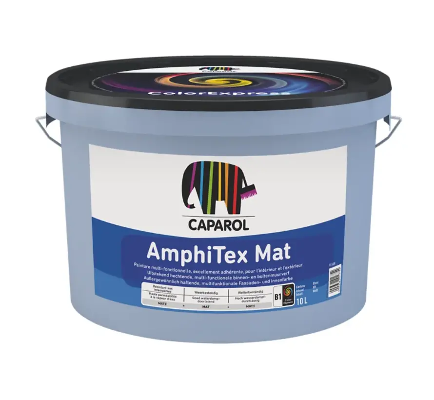 Caparol AmphiTex Mat | Matte Muurverf Binnen & Buiten - 10 LTR 