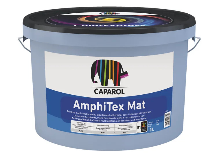 AmphiTex Mat | Matte Muurverf Binnen & Buiten | 10 LTR | Donkere kleur