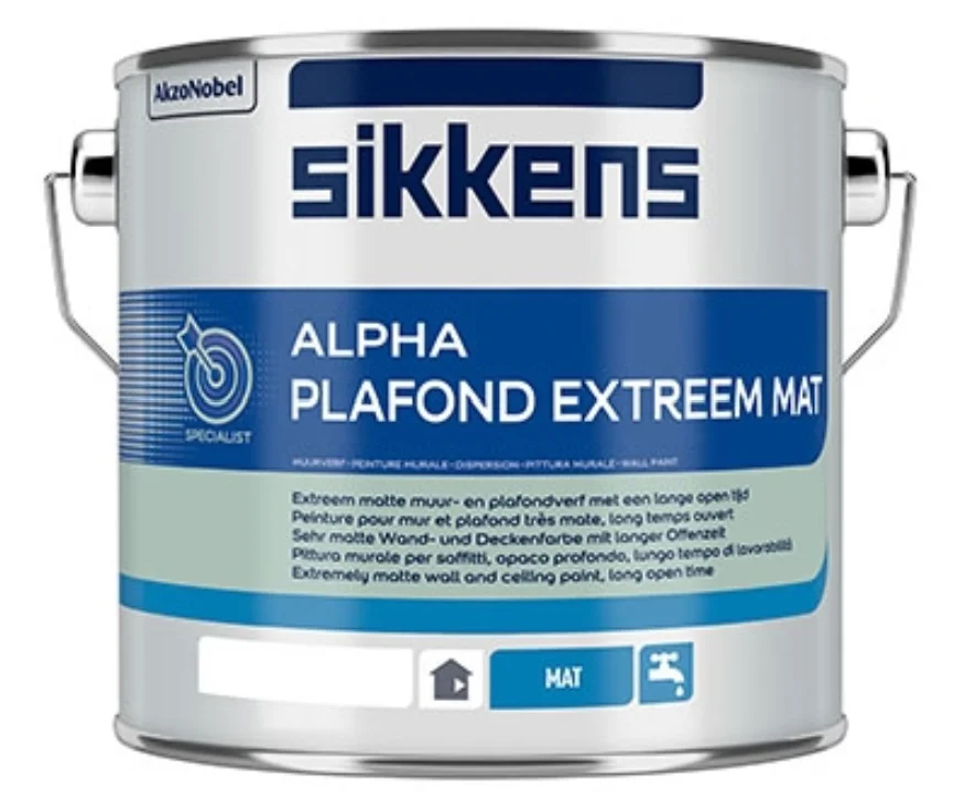 Sikkens Alpha Plafond Extreem Mat - Plafondverf - 25 liter - Wit