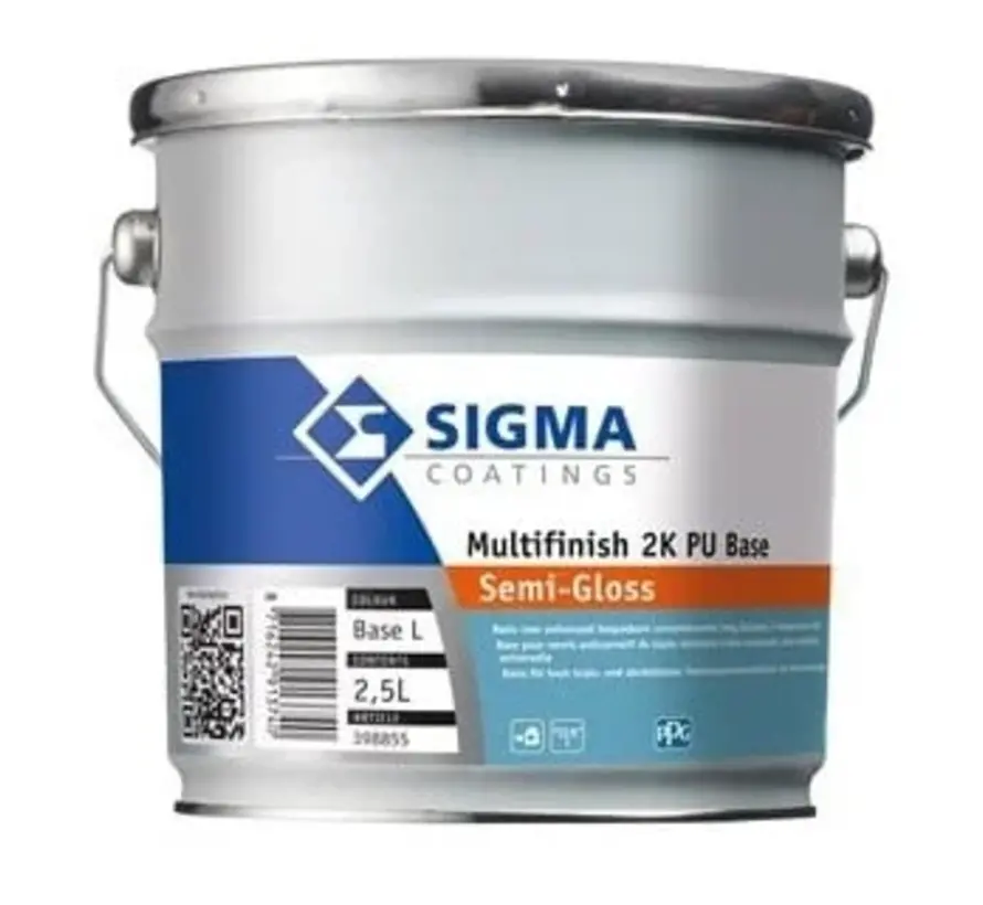 Sigma Multifinish 2K PU Semi-Gloss + Verharder | 2K Halfglans Lakverf - 2,5 LTR 
