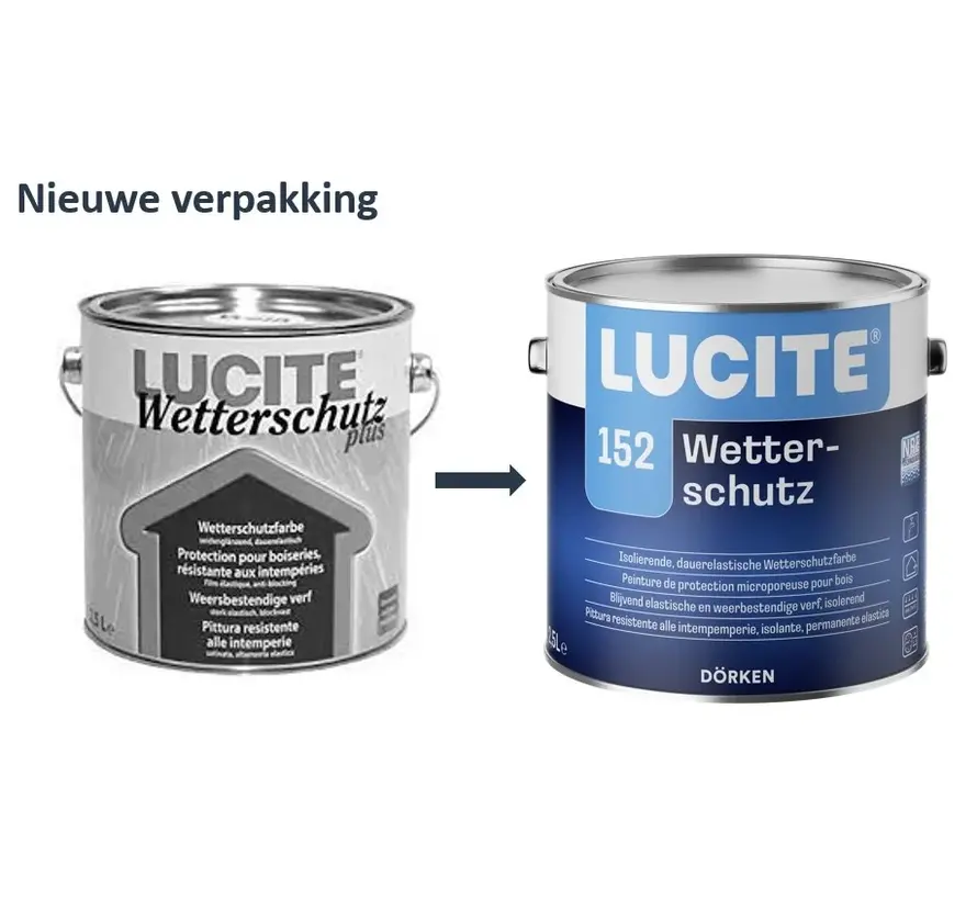 Lucite 152 Wetterschutz | Zijdeglans Grondverf & Lakverf - 1 LTR 