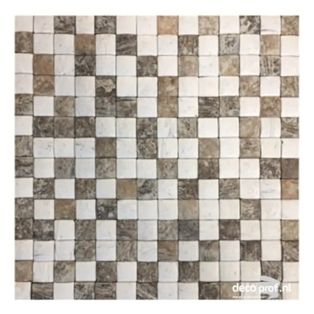 Nature at Home Honai Mosaic Coco Grain White & Brown