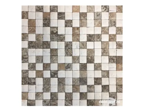 Nature at Home Honai Mosaic Coco Grain White & Brown