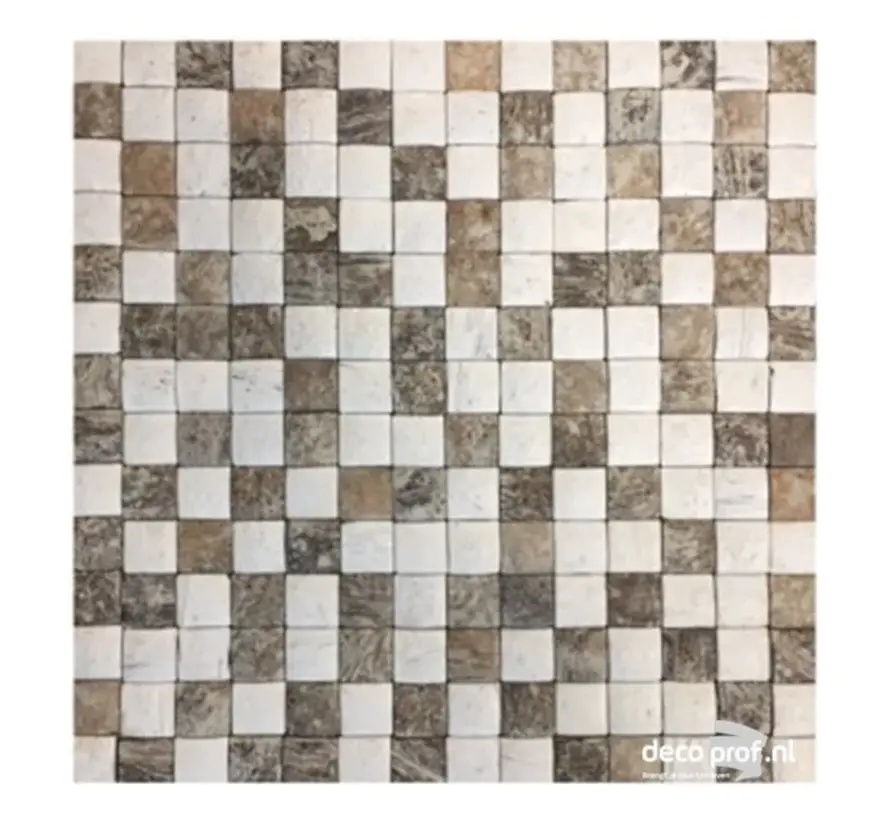 Nature at Home Honai Mosaic Coco Grain White & Brown - 1,058 m² 