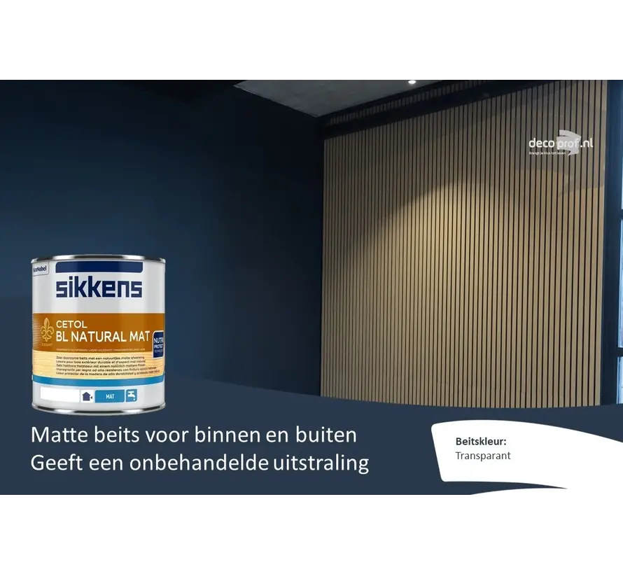 Sikkens Cetol BL Natural Mat | Matte Transparante Beits - 1 LTR 