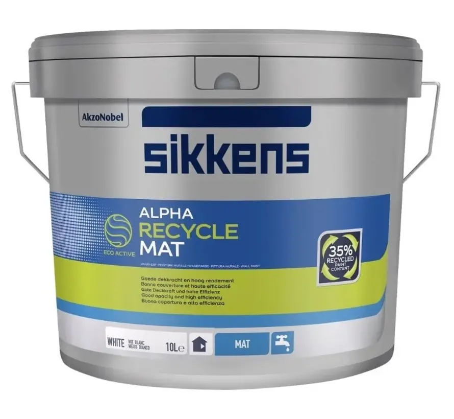 Sikkens Alpha Recycle Mat | Matte Muurverf - 10 LTR 