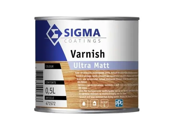 Sigma Varnish Ultra Matt | Extra Matte Blanke Lakverf Binnen Sigma Varnish Ultra Matt | Extra Matte Blanke Lakverf Binnen