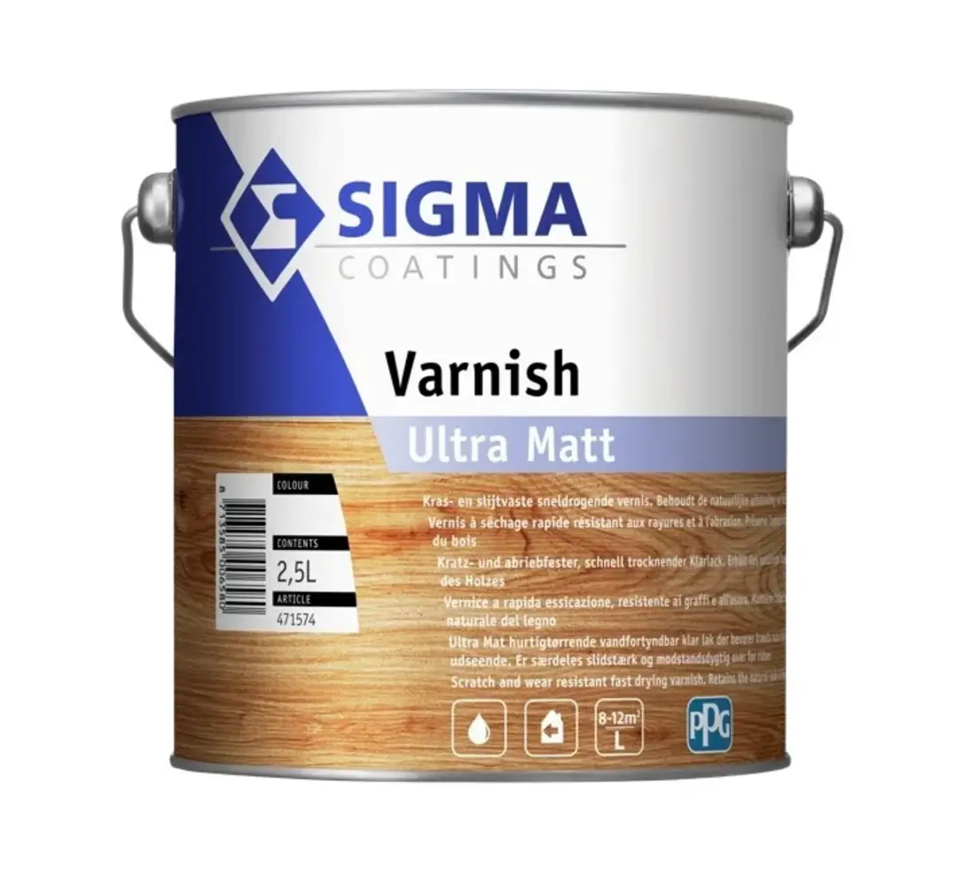 Sigma Varnish Ultra Matt | Extra Matte Blanke Lakverf Binnen Sigma Varnish Ultra Matt | Extra Matte Blanke Lakverf Binnen