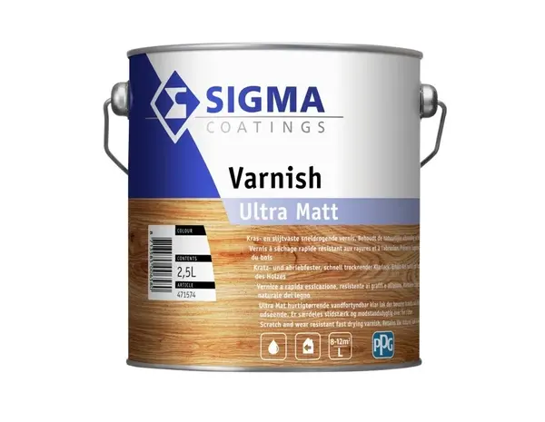 Sigma Varnish Ultra Matt | Extra Matte Blanke Lakverf Binnen Sigma Varnish Ultra Matt | Extra Matte Blanke Lakverf Binnen