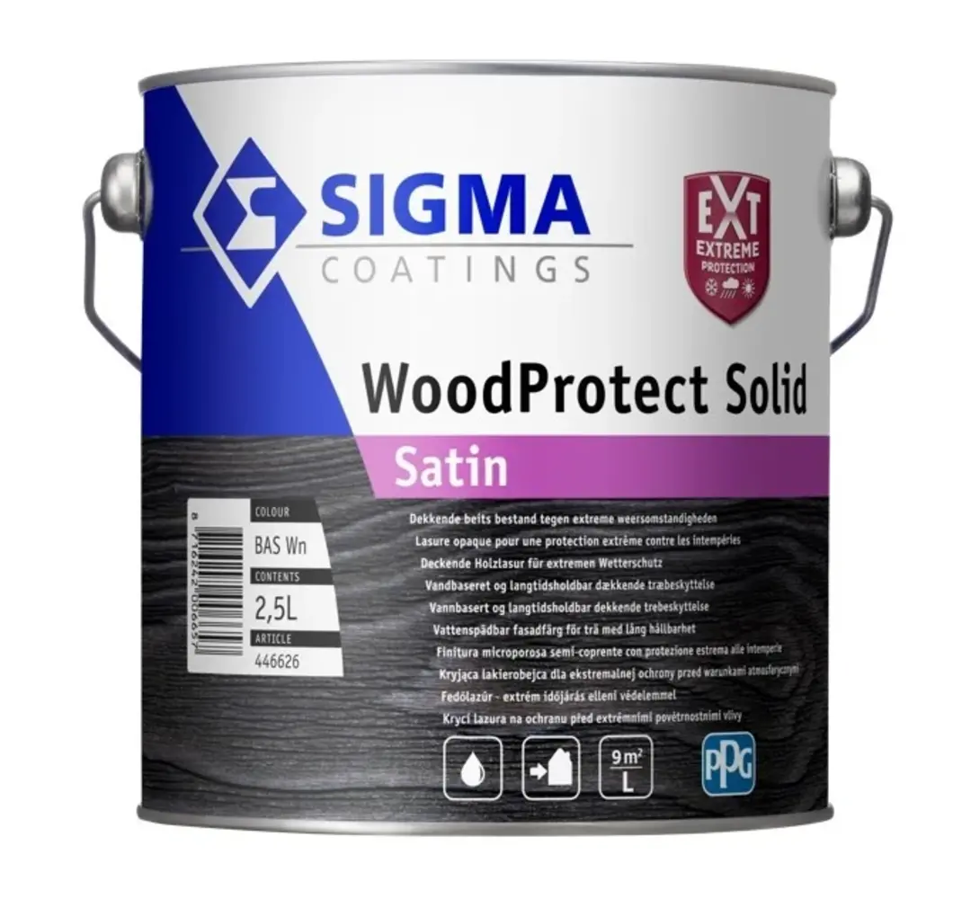 Sigma WoodProtect Solid Satin | Dekkende Houtverf Buiten
