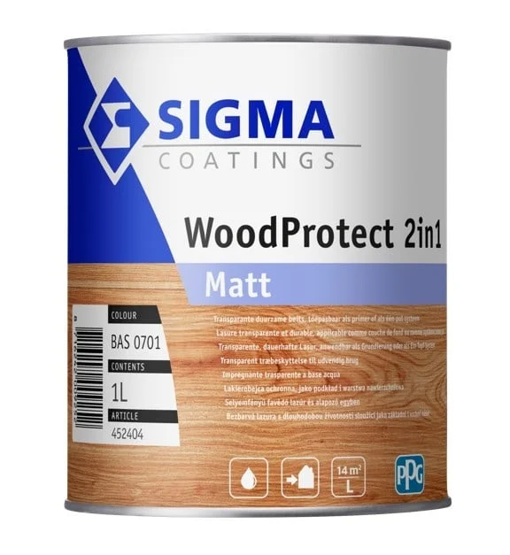 WoodProtect 2|in|1 Matt | Matte Impregnerende Beits | 1 LTR | Kleurloos