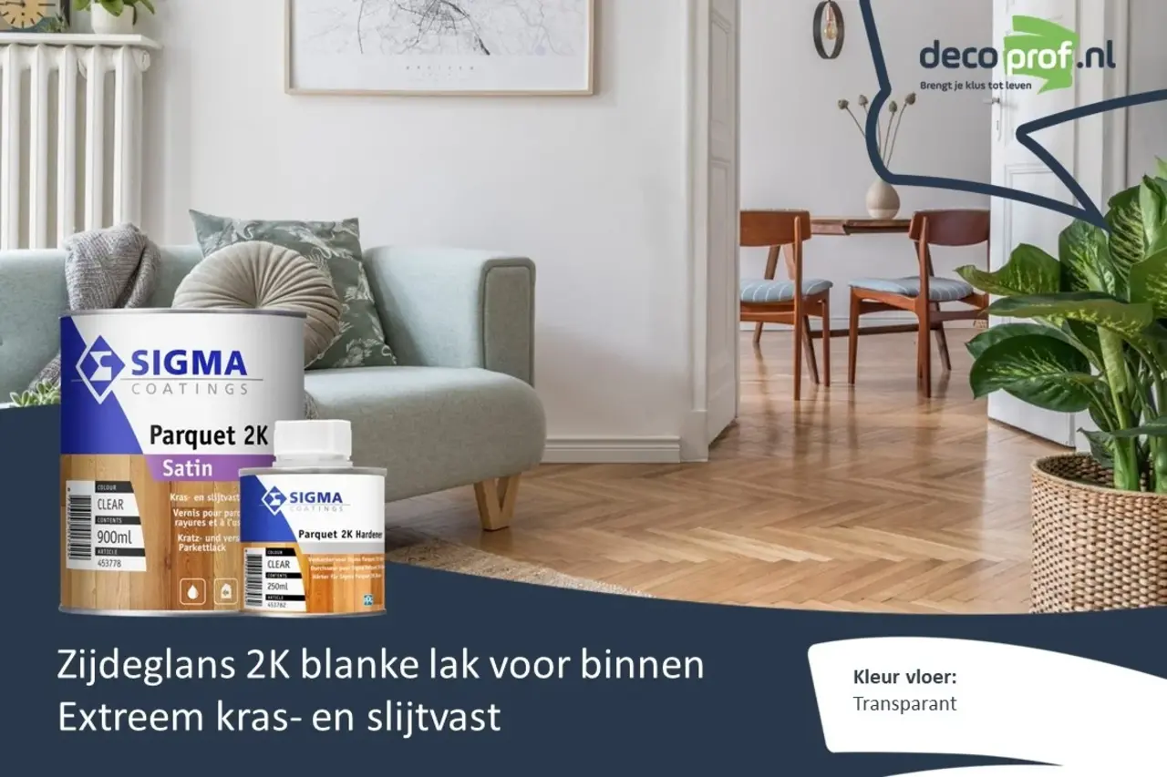 Sigma Parquet 2K Satin Set | Zijdeglans 2K Blanke Lakverf Binnen Sigma Parquet 2K Satin Set | Zijdeglans 2K Blanke Lakverf Binnen
