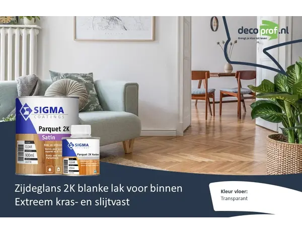 Sigma Parquet 2K Satin Set | Zijdeglans 2K Blanke Lakverf Binnen Sigma Parquet 2K Satin Set | Zijdeglans 2K Blanke Lakverf Binnen