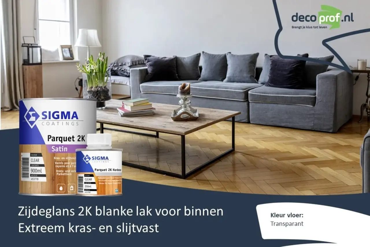 Sigma Parquet 2K Satin Set | Zijdeglans 2K Blanke Lakverf Binnen Sigma Parquet 2K Satin Set | Zijdeglans 2K Blanke Lakverf Binnen