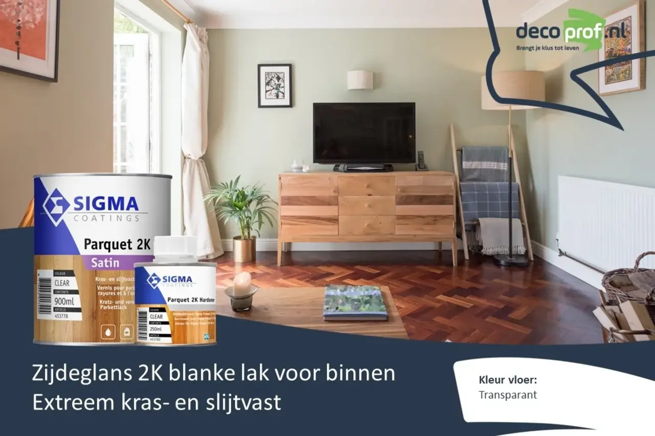 Sigma Parquet 2K Satin Set | Zijdeglans 2K Blanke Lakverf Binnen Sigma Parquet 2K Satin Set | Zijdeglans 2K Blanke Lakverf Binnen