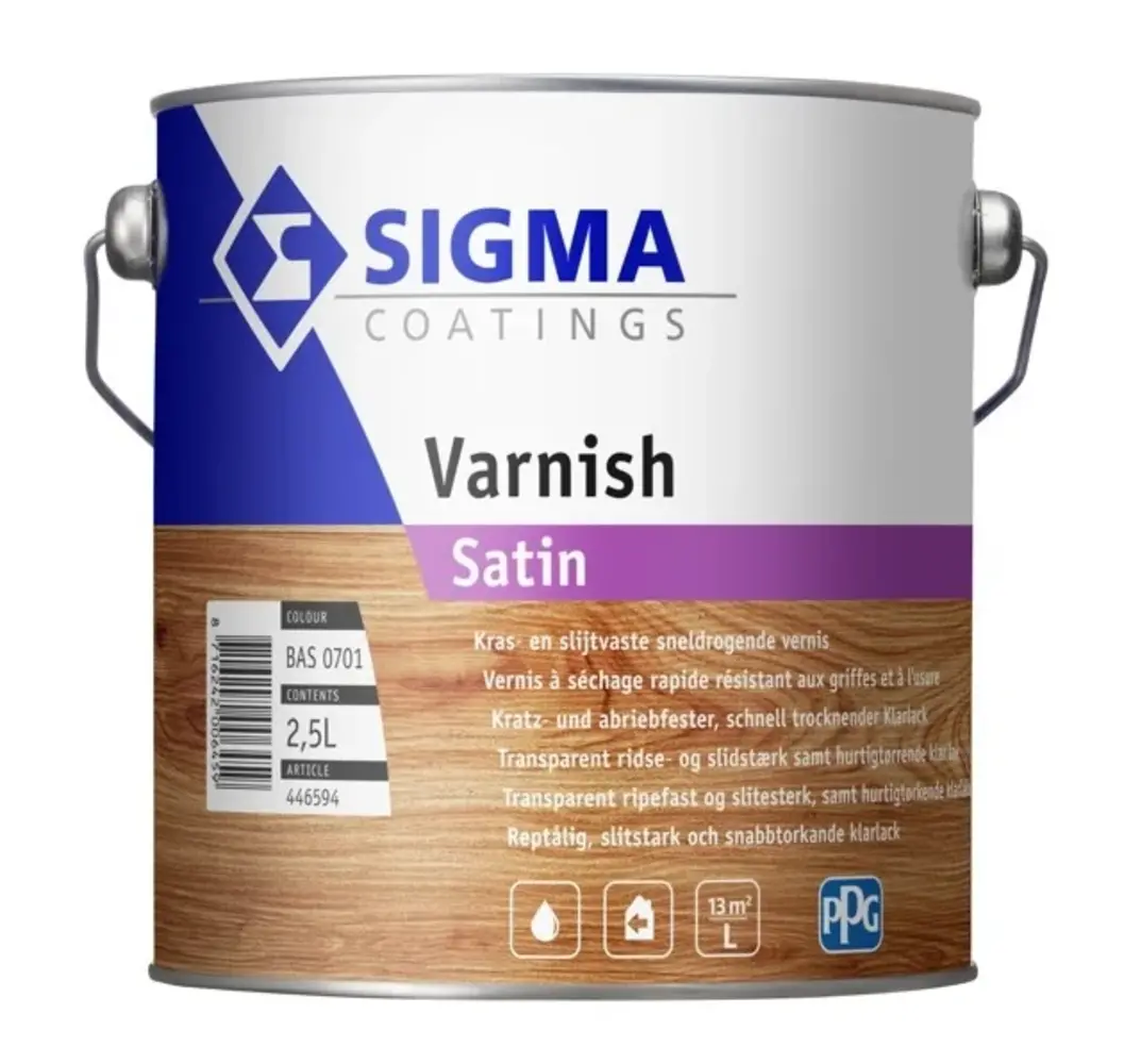 Sigma Varnish Satin | Zijdeglans Blanke Lakverf Binnen