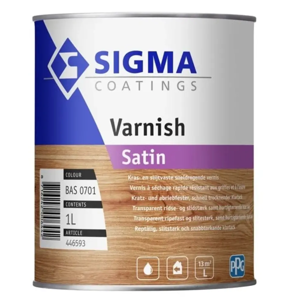Sigma Varnish Satin | Zijdeglans Blanke Lakverf Binnen