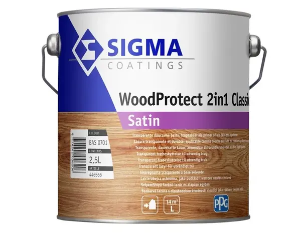 Sigma WoodProtect 2in1 Classic Satin | Zijdeglans Impregnerende Beits