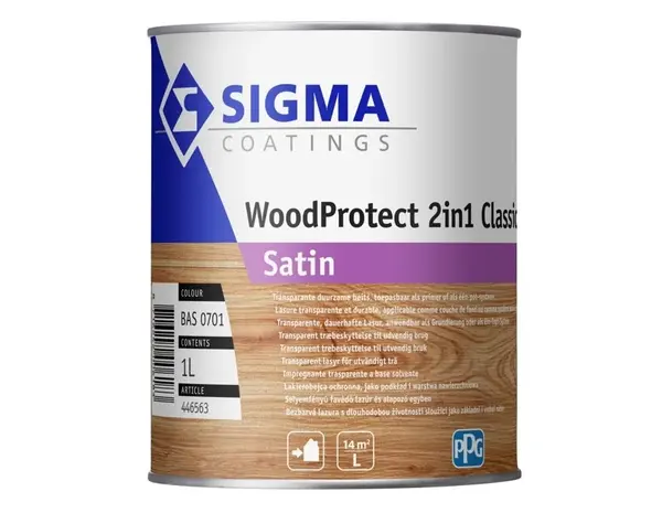 Sigma WoodProtect 2in1 Classic Satin | Zijdeglans Impregnerende Beits