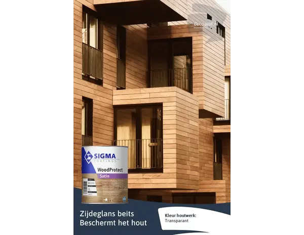 Sigma WoodProtect Satin | Transparante Zijdeglans Beits Sigma WoodProtect Satin | Transparante Zijdeglans Beits