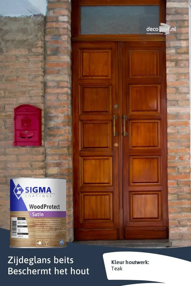 Sigma WoodProtect Satin | Transparante Zijdeglans Beits Sigma WoodProtect Satin | Transparante Zijdeglans Beits