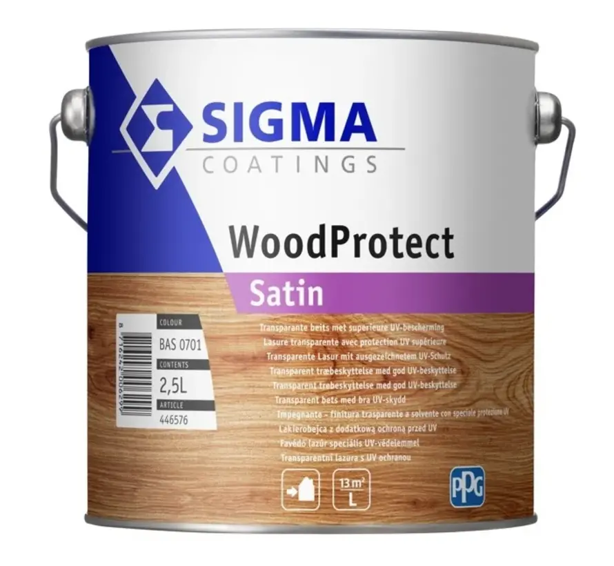 Sigma WoodProtect Satin | Transparante Zijdeglans Beits - 1 LTR 