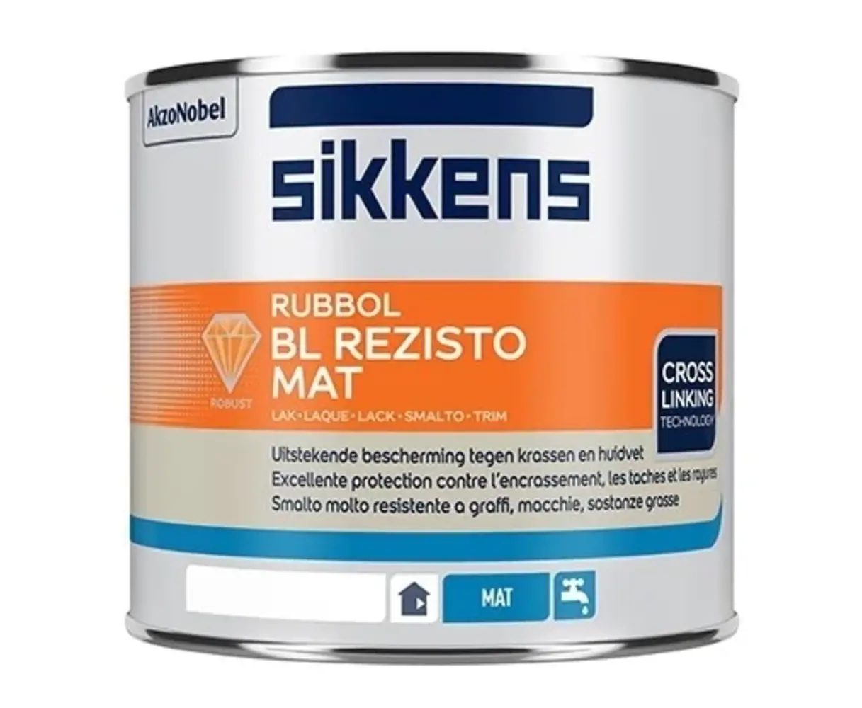Sikkens Rubbol BL Rezisto Mat | Matte Lakverf Binnen Sikkens Rubbol BL Rezisto Mat | Matte Lakverf Binnen