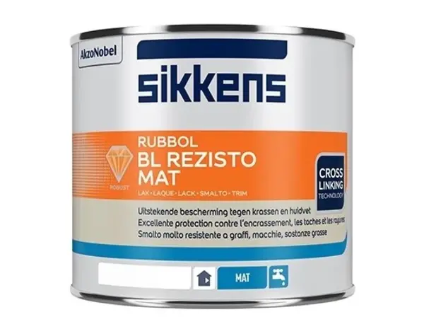 Sikkens Rubbol BL Rezisto Mat | Matte Lakverf Binnen Sikkens Rubbol BL Rezisto Mat | Matte Lakverf Binnen