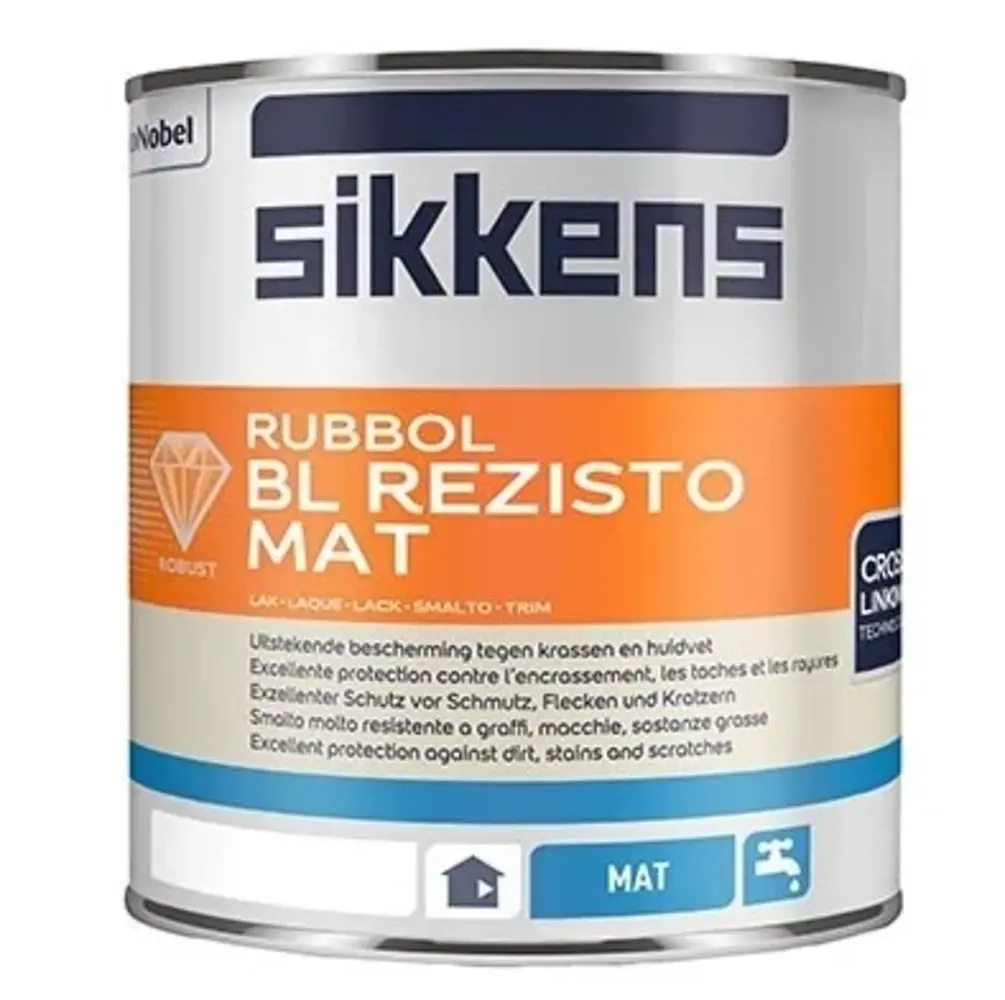 Sikkens Rubbol BL Rezisto Mat | Matte Lakverf Binnen Sikkens Rubbol BL Rezisto Mat | Matte Lakverf Binnen