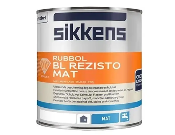 Sikkens Rubbol BL Rezisto Mat | Matte Lakverf Binnen Sikkens Rubbol BL Rezisto Mat | Matte Lakverf Binnen