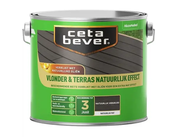 CetaBever Vlonder & Terrasbeits Natuurlijk Effect Vergrijsd