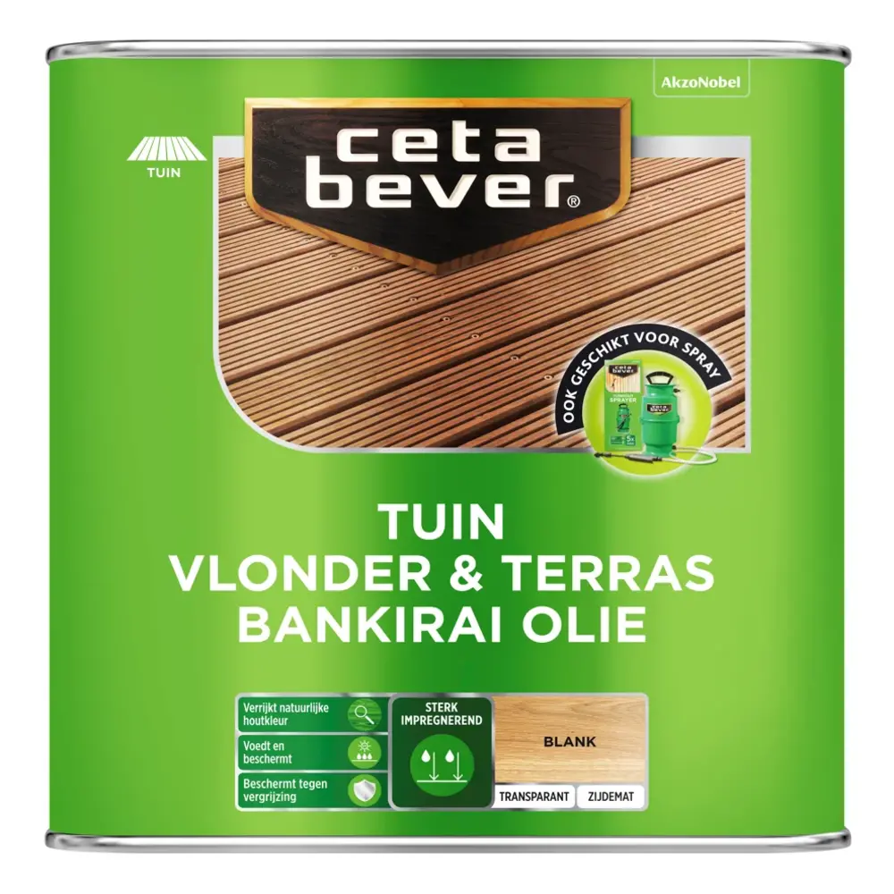 CetaBever Tuin Vlonder & Terras Bankirai Olie Blank CetaBever Tuin Vlonder & Terras Bankirai Olie Blank