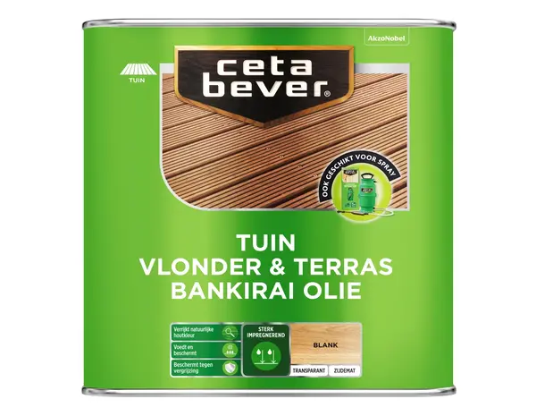 CetaBever Tuin Vlonder & Terras Bankirai Olie Blank CetaBever Tuin Vlonder & Terras Bankirai Olie Blank