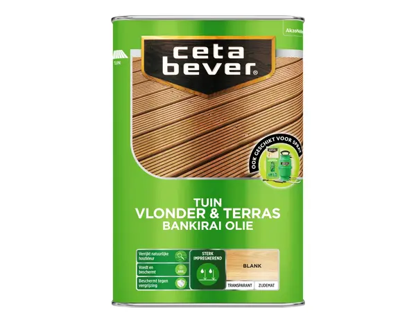 CetaBever Tuin Vlonder & Terras Bankirai Olie Blank CetaBever Tuin Vlonder & Terras Bankirai Olie Blank